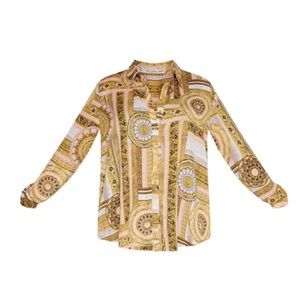 Pretty little thing Plus Multi Chain Print Oversized Shirt